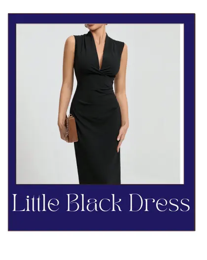 The little black dress shape that suits a hourglass figure.