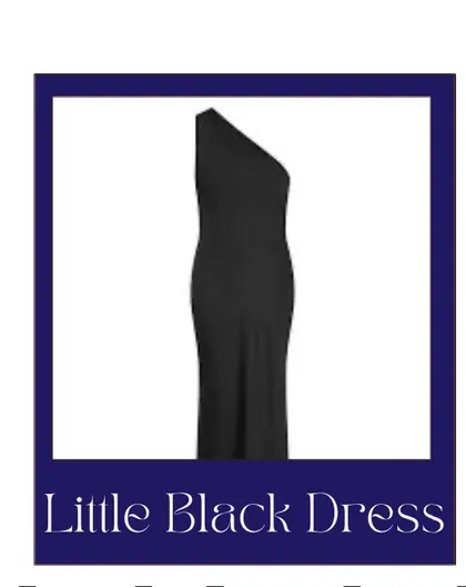 The little black dress shape that suits a rectangle figure.