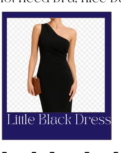 The little black dress shape that suits a triangle figure.